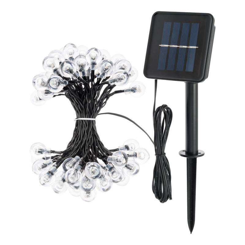 Solcellelyskæde med 50 LED-glødepærer - Billede 3